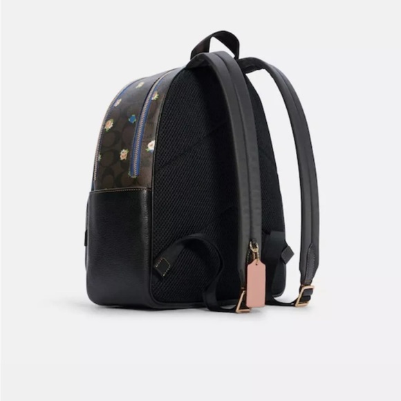 Coach Court Backpack In Signature Canvas With Vintage Mini Rose Print - Picture 3 of 4